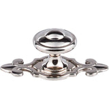Top Knobs - Canterbury Knob 1 1/4 Inch w/Backplate Polished Nickel - Polished Nickel