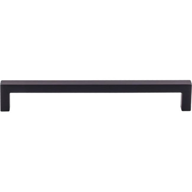 Top Knobs - Square Bar Pull 7 9/16 Inch (c-c) Flat Black - Flat Black