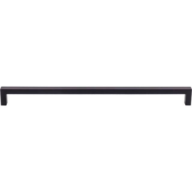 Top Knobs - Square Bar Pull 12 5/8 Inch (c-c) Flat Black - Flat Black