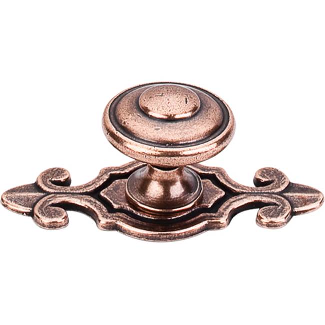 Top Knobs - Canterbury Knob 1 1/4 Inch w/Backplate Old English Copper - Old English Copper