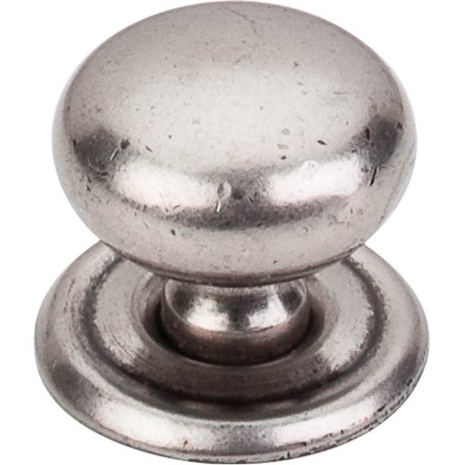 Top Knobs - Victoria Knob 1 1/4 Inch w/Backplate Pewter Antique - Pewter Antique