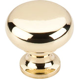 Top Knobs - Flat Faced Knob 1 1/4 Inch Polished Brass - Polished Brass