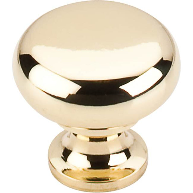 Top Knobs - Flat Faced Knob 1 1/4 Inch Polished Brass - Polished Brass