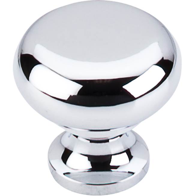 Top Knobs - Flat Faced Knob 1 1/4 Inch Polished Chrome - Polished Chrome
