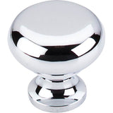 Top Knobs - Flat Faced Knob 1 1/4 Inch Polished Chrome - Polished Chrome