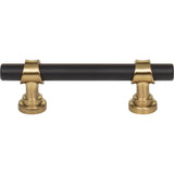 Top Knobs - Bit Pull 3 Inch (c-c) Flat Black and Honey Bronze