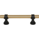 Top Knobs - Bit Pull 3 3/4 Inch (c-c) Honey Bronze and Flat Black