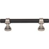 Top Knobs - Bit Pull 3 3/4 Inch (c-c) Flat Black and Pewter Antique
