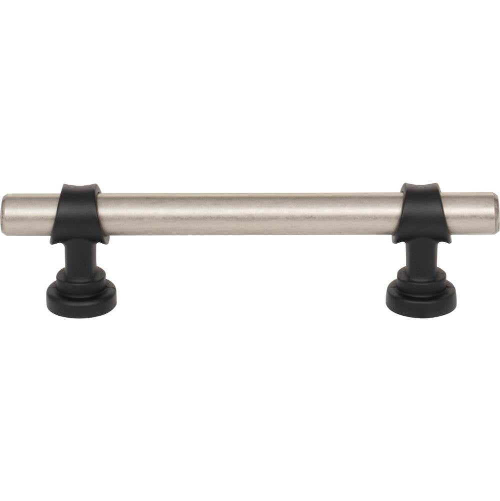 Top Knobs - Bit Pull 3 3/4 Inch (c-c) Pewter Antique and Flat Black