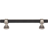 Top Knobs - Bit Pull 5 1/16 Inch (c-c) Flat Black and Pewter Antique