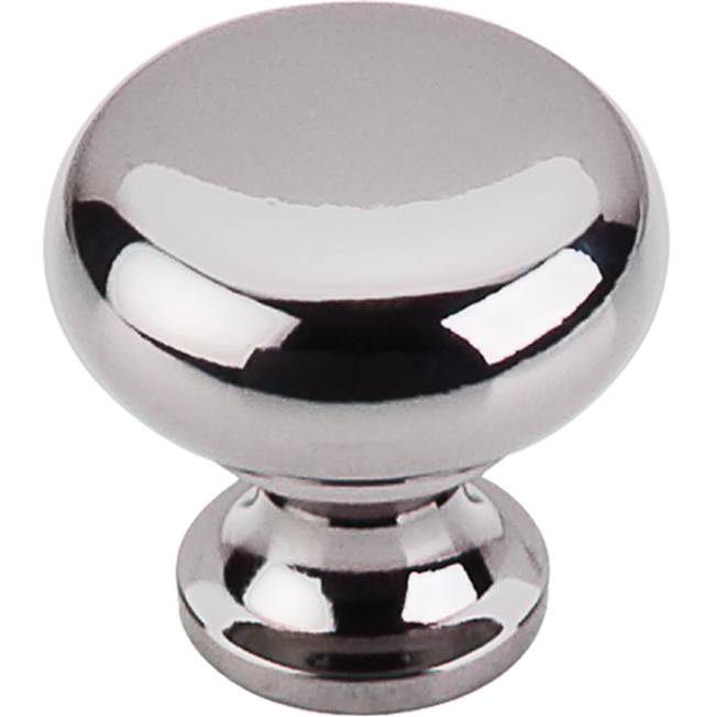 Top Knobs - Flat Faced Knob 1 1/4 Inch Black Nickel - Black Nickel