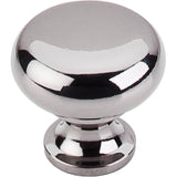 Top Knobs - Flat Faced Knob 1 1/4 Inch Black Nickel - Black Nickel