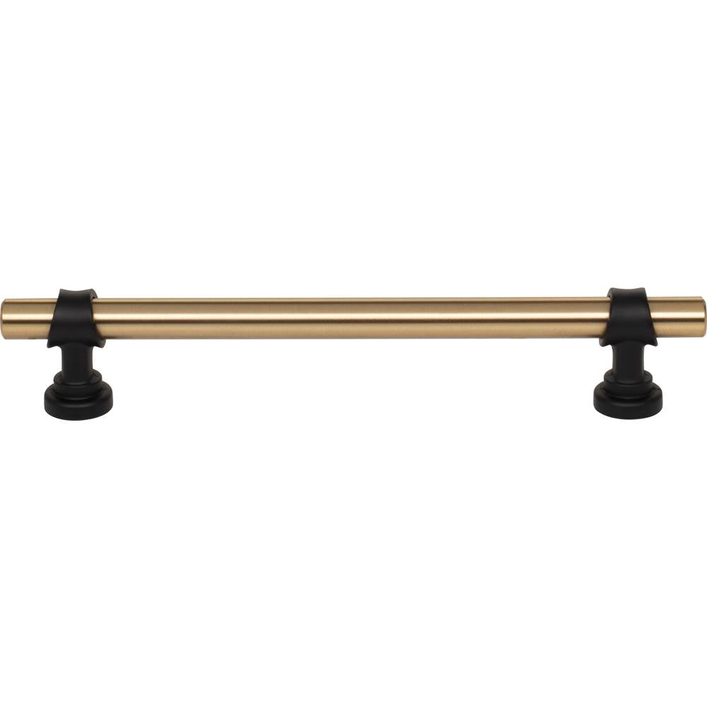 Top Knobs - Bit Pull 6 5/16 Inch (c-c) Honey Bronze and Flat Black
