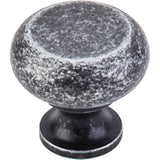 Top Knobs - Flat Faced Knob 1 1/4 Inch Black Iron - Black Iron