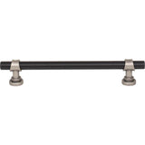 Top Knobs - Bit Pull 6 5/16 Inch (c-c) Flat Black and Pewter Antique