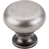 Top Knobs - Flat Faced Knob 1 1/4 Inch Pewter Antique - Pewter Antique
