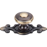 Top Knobs - Canterbury Knob 1 1/4 Inch w/Backplate Dark Antique Brass - Dark Antique Brass