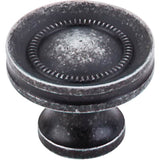 Top Knobs - Button Faced Knob 1 1/4 Inch Black Iron - Black Iron
