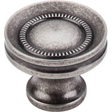 Top Knobs - Button Faced Knob 1 1/4 Inch Pewter Antique - Pewter Antique
