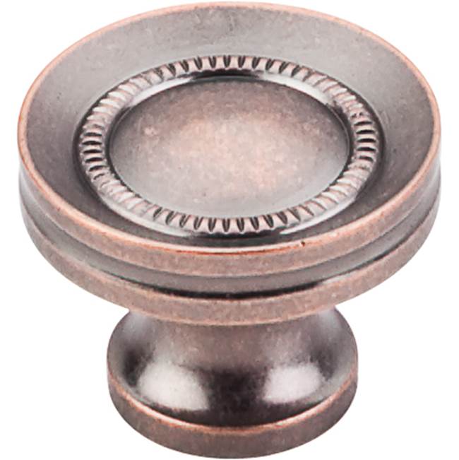 Top Knobs - Button Faced Knob 1 1/4 Inch Antique Copper - Antique Copper