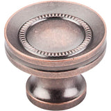 Top Knobs - Button Faced Knob 1 1/4 Inch Antique Copper - Antique Copper
