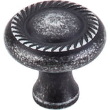 Top Knobs - Swirl Cut Knob 1 1/4 Inch Black Iron - Black Iron