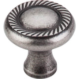 Top Knobs - Swirl Cut Knob 1 1/4 Inch Pewter Antique - Pewter Antique