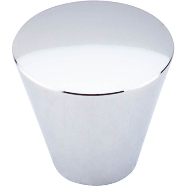 Top Knobs - Cone Knob 1 1/16 Inch Polished Chrome - Polished Chrome