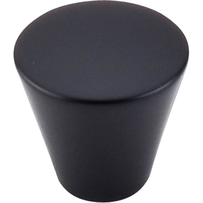 Top Knobs - Cone Knob 1 1/16 Inch Flat Black - Flat Black