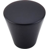 Top Knobs - Cone Knob 1 1/16 Inch Flat Black - Flat Black