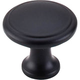 Top Knobs - Ringed Knob 1 1/8 Inch Flat Black - Flat Black