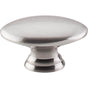 Top Knobs - Flat Oval Knob 1 1/2 Inch Brushed Satin Nickel - Brushed Satin Nickel