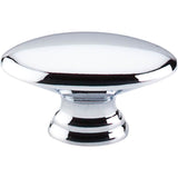 Top Knobs - Flat Oval Knob 1 1/2 Inch Polished Chrome - Polished Chrome