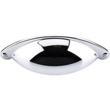 Top Knobs - Arendal Cup Pull 2 1/2 Inch (c-c) Polished Chrome - Polished Chrome