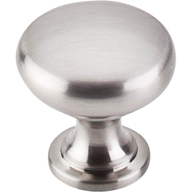 Top Knobs - Hollow Round Knob 1 3/16 Inch Brushed Satin Nickel - Brushed Satin Nickel