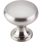 Top Knobs - Hollow Round Knob 1 3/16 Inch Brushed Satin Nickel - Brushed Satin Nickel
