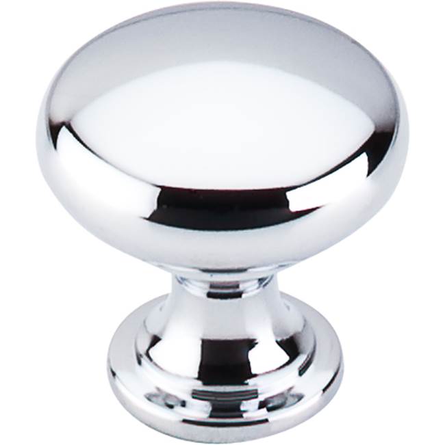 Top Knobs - Hollow Round Knob 1 3/16 Inch Polished Chrome - Polished Chrome