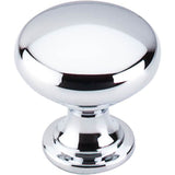 Top Knobs - Hollow Round Knob 1 3/16 Inch Polished Chrome - Polished Chrome