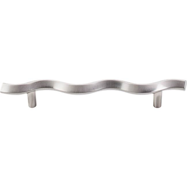 Top Knobs - Wave Pull 5 1/16 Inch (c-c) Brushed Satin Nickel - Brushed Satin Nickel