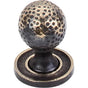 Top Knobs - Paris Knob Mottled 1 1/4 Inch w/Backplate Dark Antique Brass - Dark Antique Brass