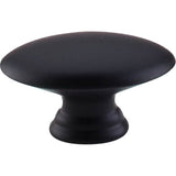 Top Knobs - Flat Oval Knob 1 1/2 Inch Flat Black - Flat Black