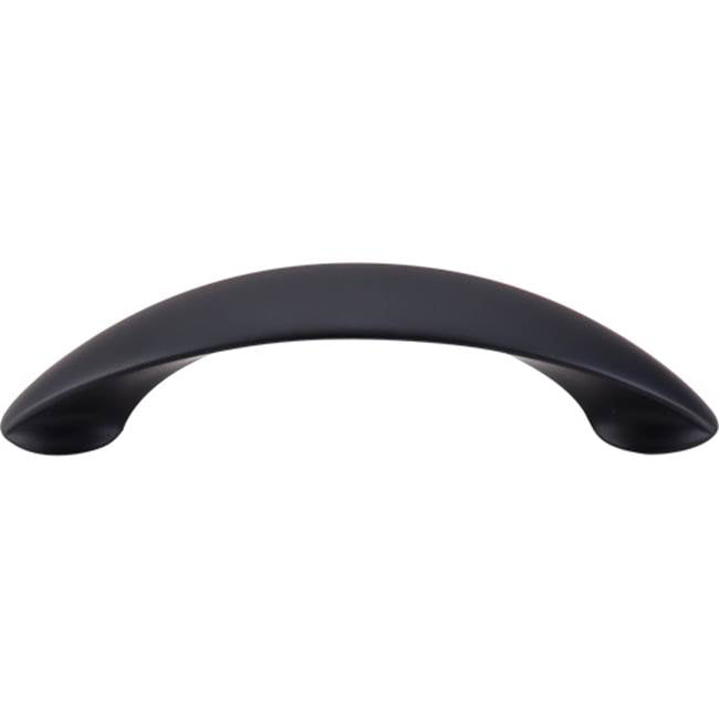 Top Knobs - New Haven Pull 3 3/4 Inch (c-c) Flat Black - Flat Black