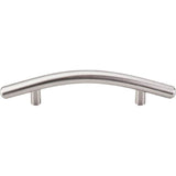Top Knobs - Curved Bar Pull 3 3/4 Inch (c-c) Brushed Satin Nickel - Brushed Satin Nickel