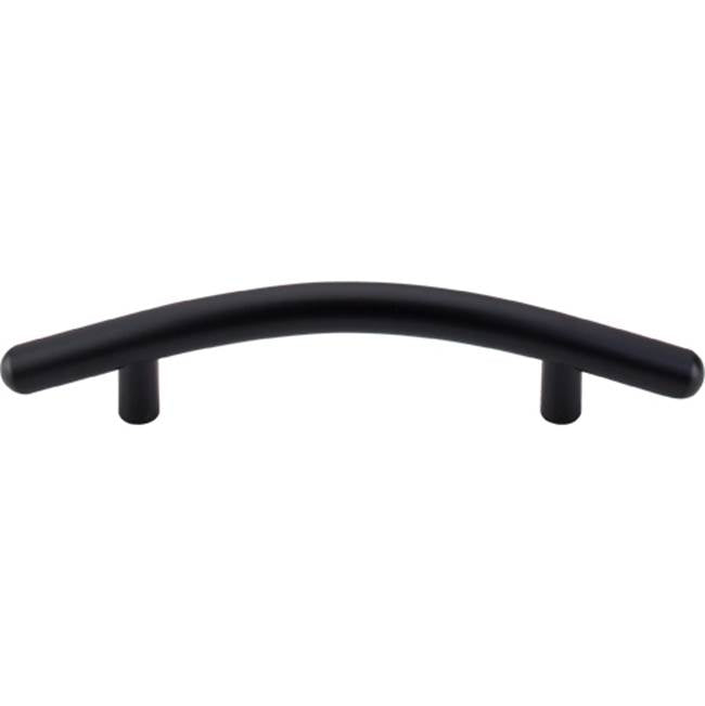 Top Knobs - Curved Bar Pull 3 3/4 Inch (c-c) Flat Black - Flat Black