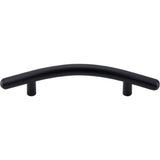 Top Knobs - Curved Bar Pull 3 3/4 Inch (c-c) Flat Black - Flat Black
