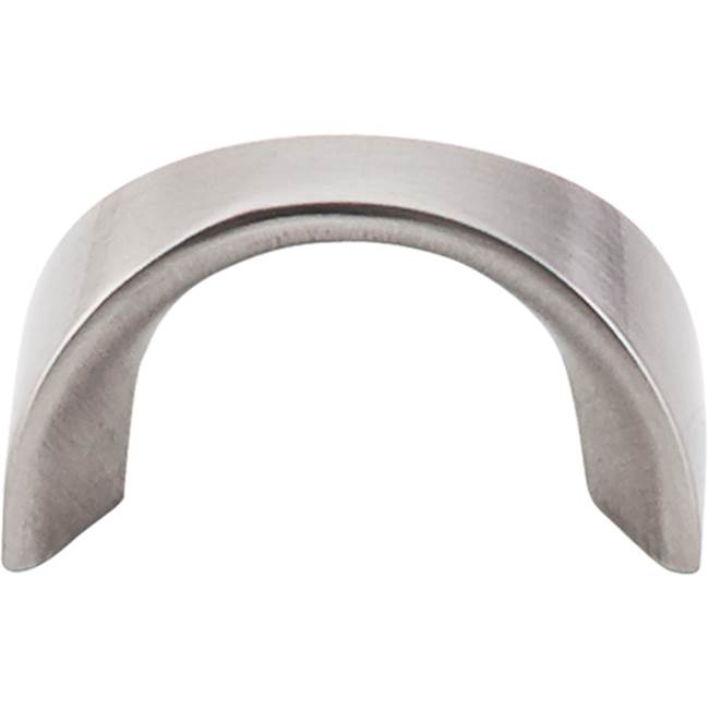Top Knobs - Crescent U-Pull 1 1/4 Inch (c-c) Brushed Satin Nickel - Brushed Satin Nickel