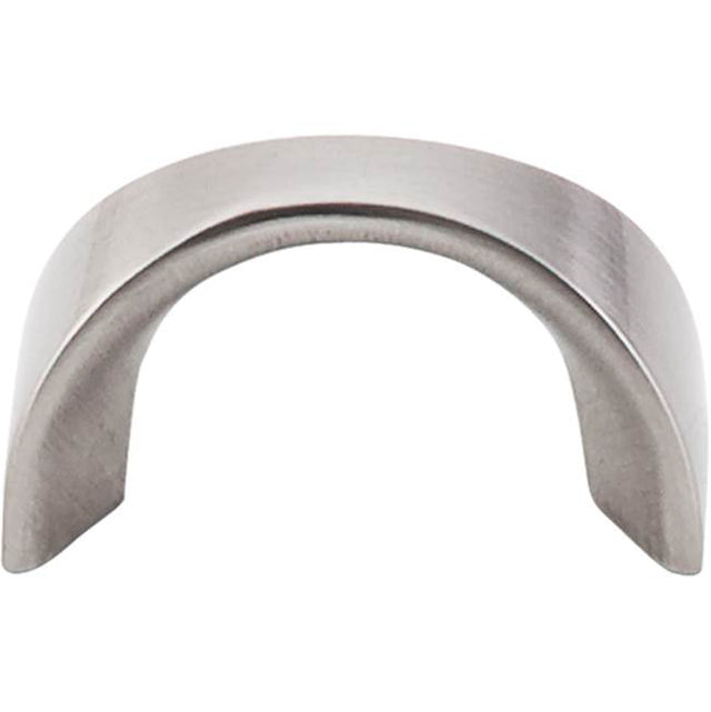 Top Knobs - Crescent U-Pull 1 1/4 Inch (c-c) Brushed Satin Nickel - Brushed Satin Nickel