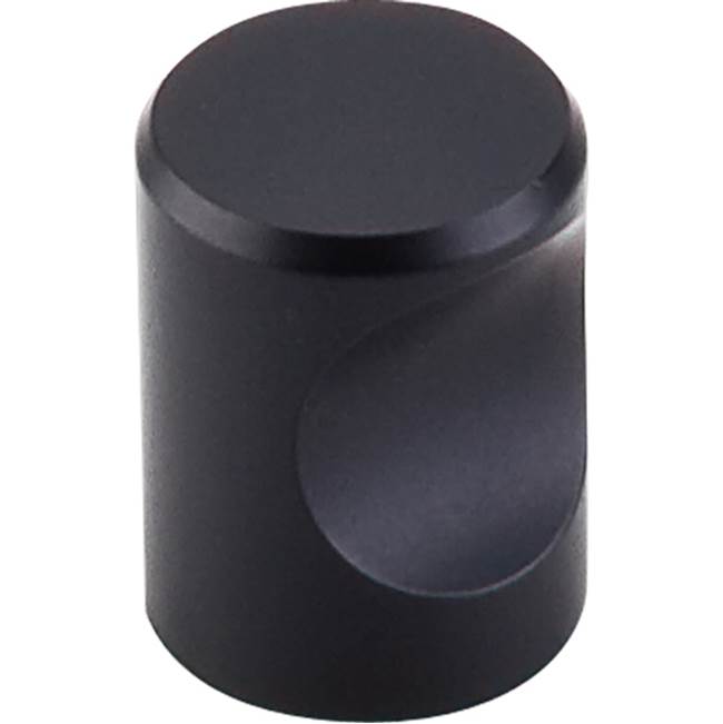 Top Knobs - Nouveau Indent Knob 3/4 Inch Flat Black - Flat Black