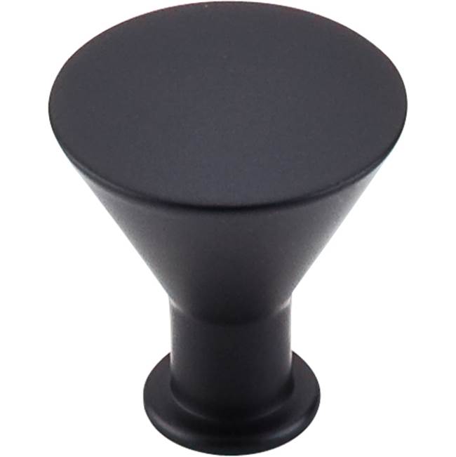 Top Knobs - Cocktail Knob 1 3/16 Inch Flat Black - Flat Black