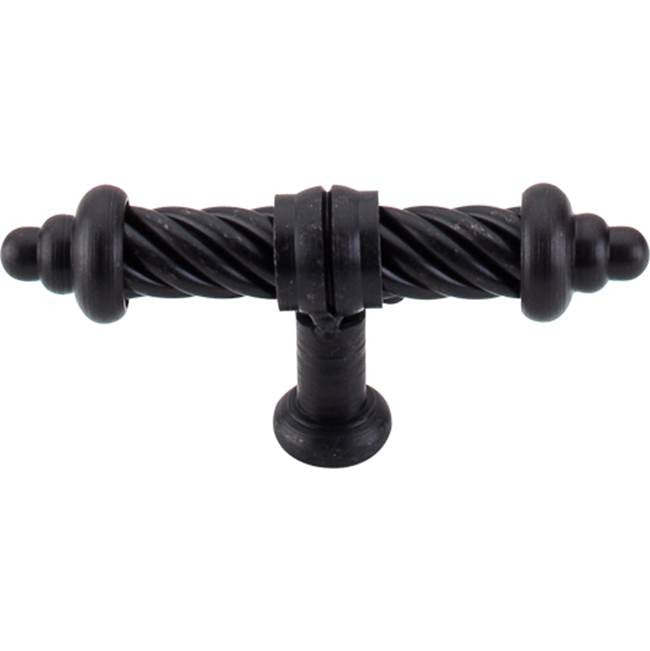Top Knobs - T-Shaped Twist Knob 3 5/8 Inch Patina Black - Patina Black